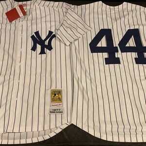 Mitchell & Ness NEW YORK REGGIE JACKSON 1970s JERSEY Sz M,L,XL,2X NEW w tags